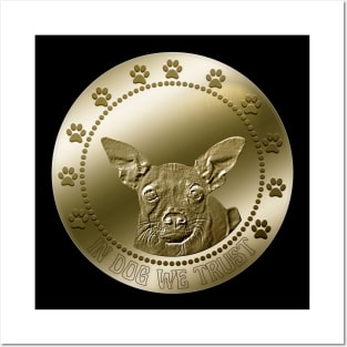 Miniature Pinscher, Funny, Dog, Currency, Coin Posters and Art